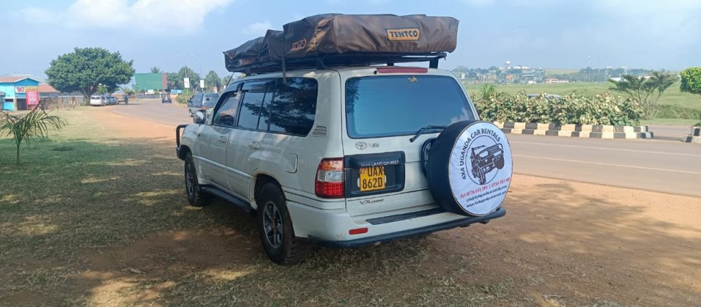 v8 with roof top tent uganda