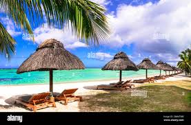 white sandy beaches and Resorts of Mauritius.